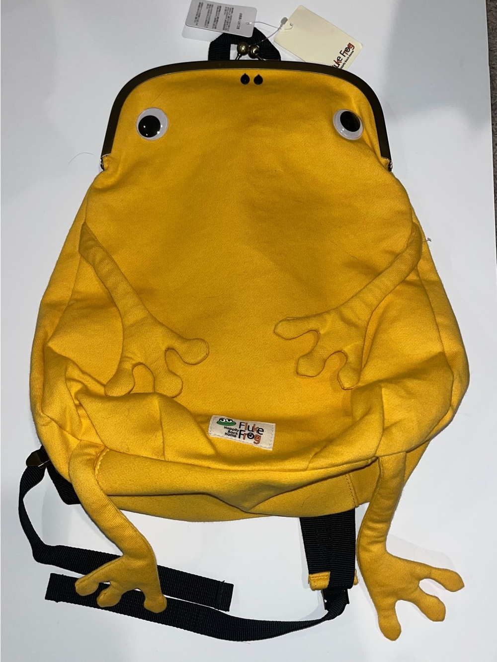 GYM MASTER Fluke frog yellow frog regular size backpack NWT